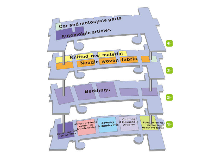 map of District 5 Yiwu market International trade mart